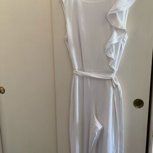 Kasper One Shoulder jumpsuit in Elegant White. Definitely a show stopper